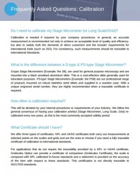FAQ Calibration