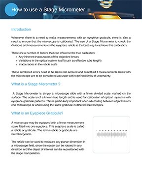 How to use a Stage Micrometer