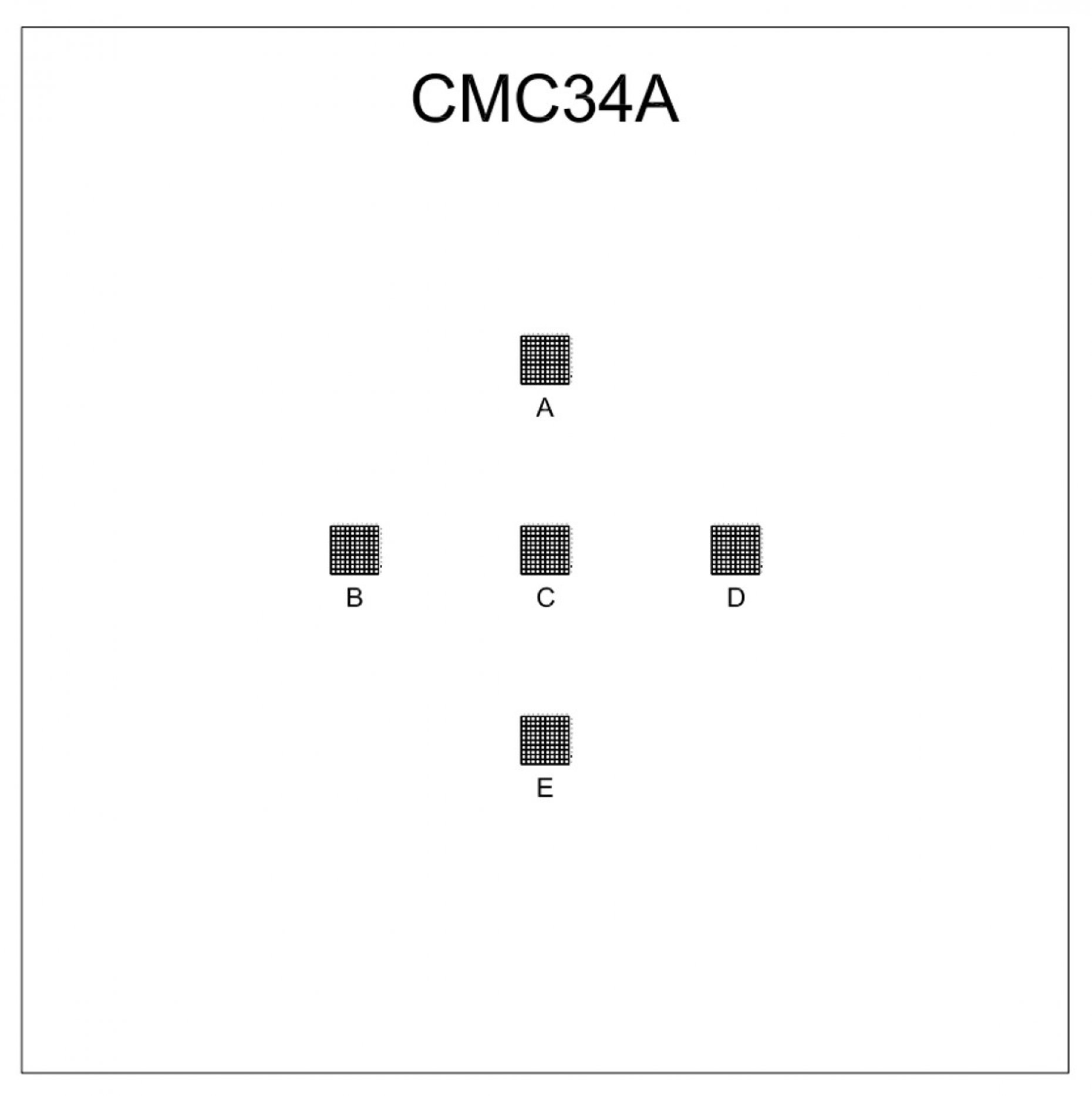 CMC34A 5 Indexed Grid 0.1mm Pitch Squares Pattern