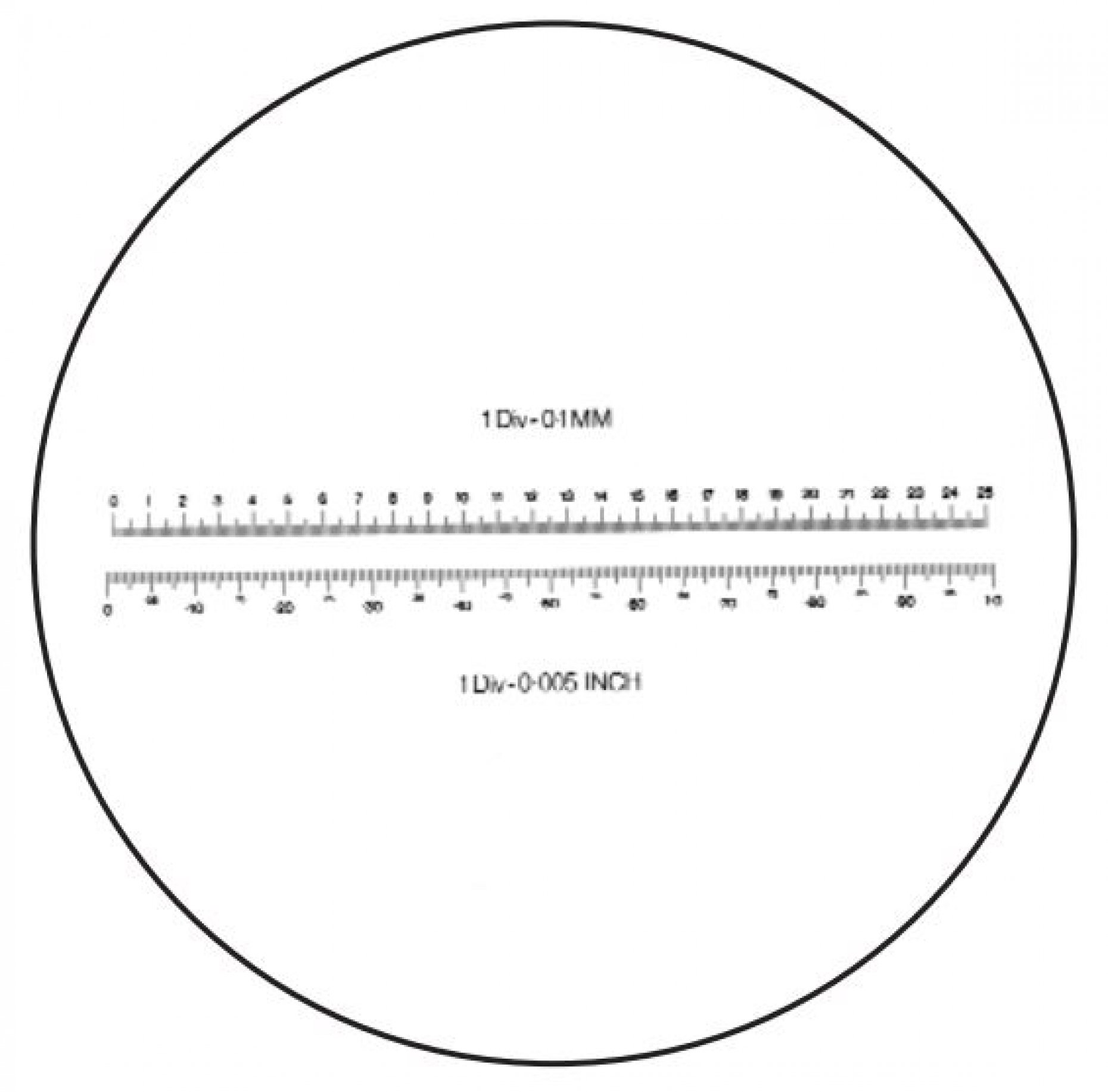 M6T20 Double Scale 25mm/0.1mm and 1''/0.005'' Pattern