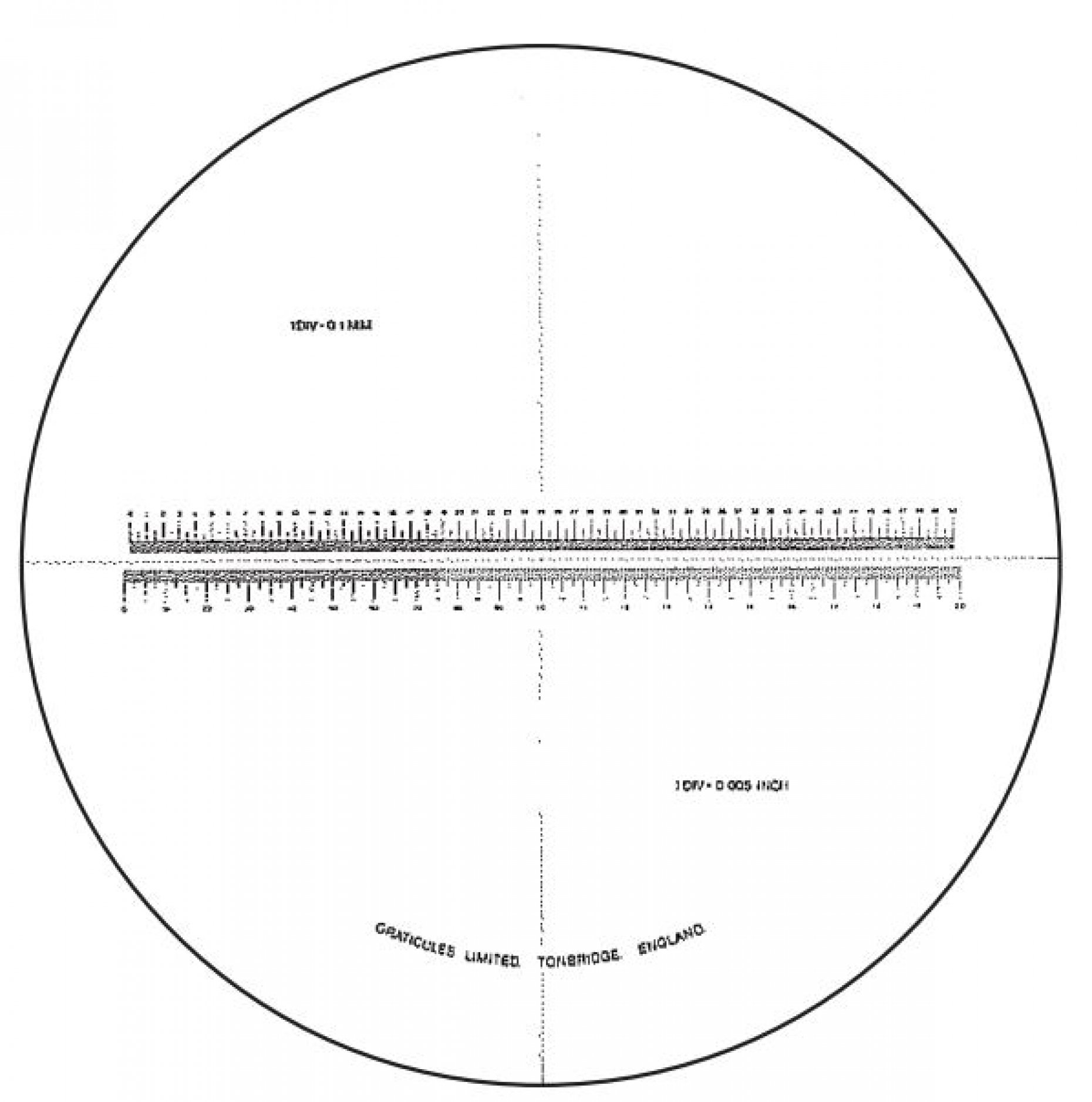 M7T108 Double Scale 50mm/0.1mm and 2''/0.005'' Pattern