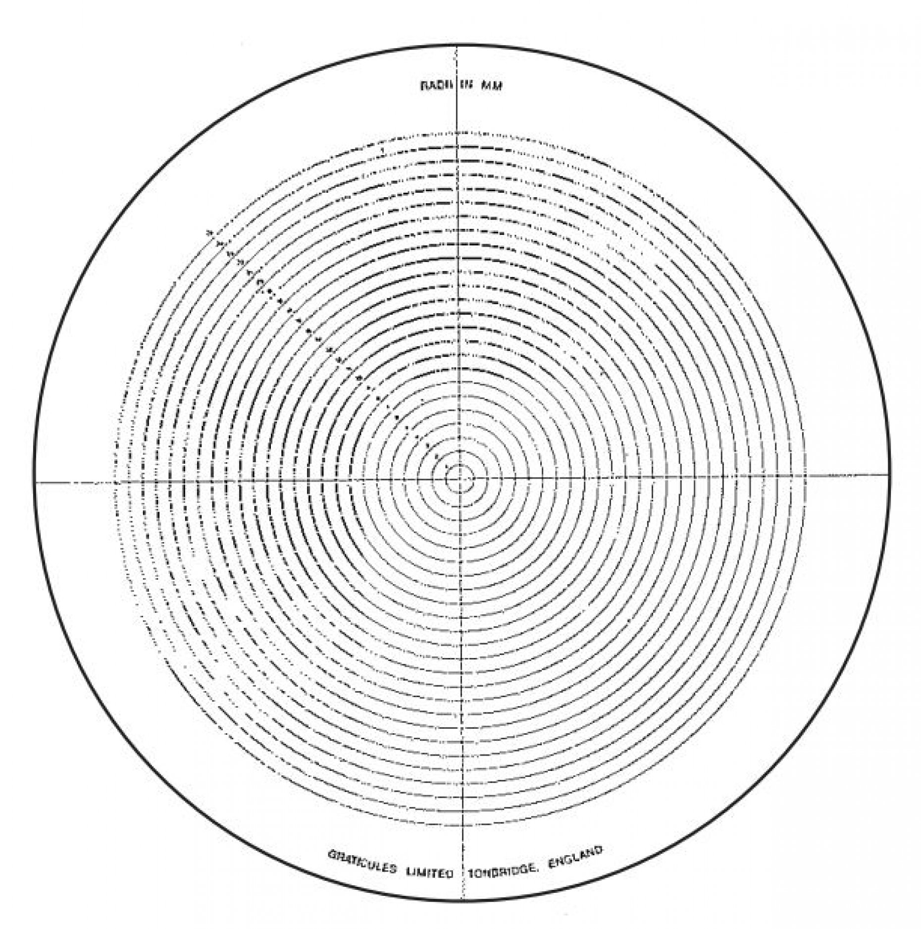 M7T150 Concentric Circles Ø2mm-Ø50mm Pattern