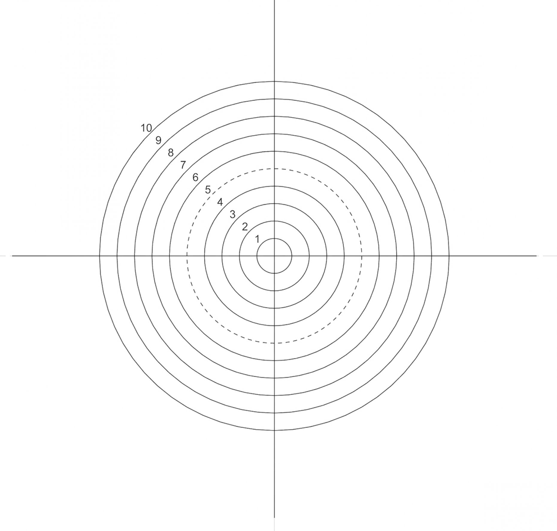 NE43 Concentric Circles 0.5mm-5mm Pattern