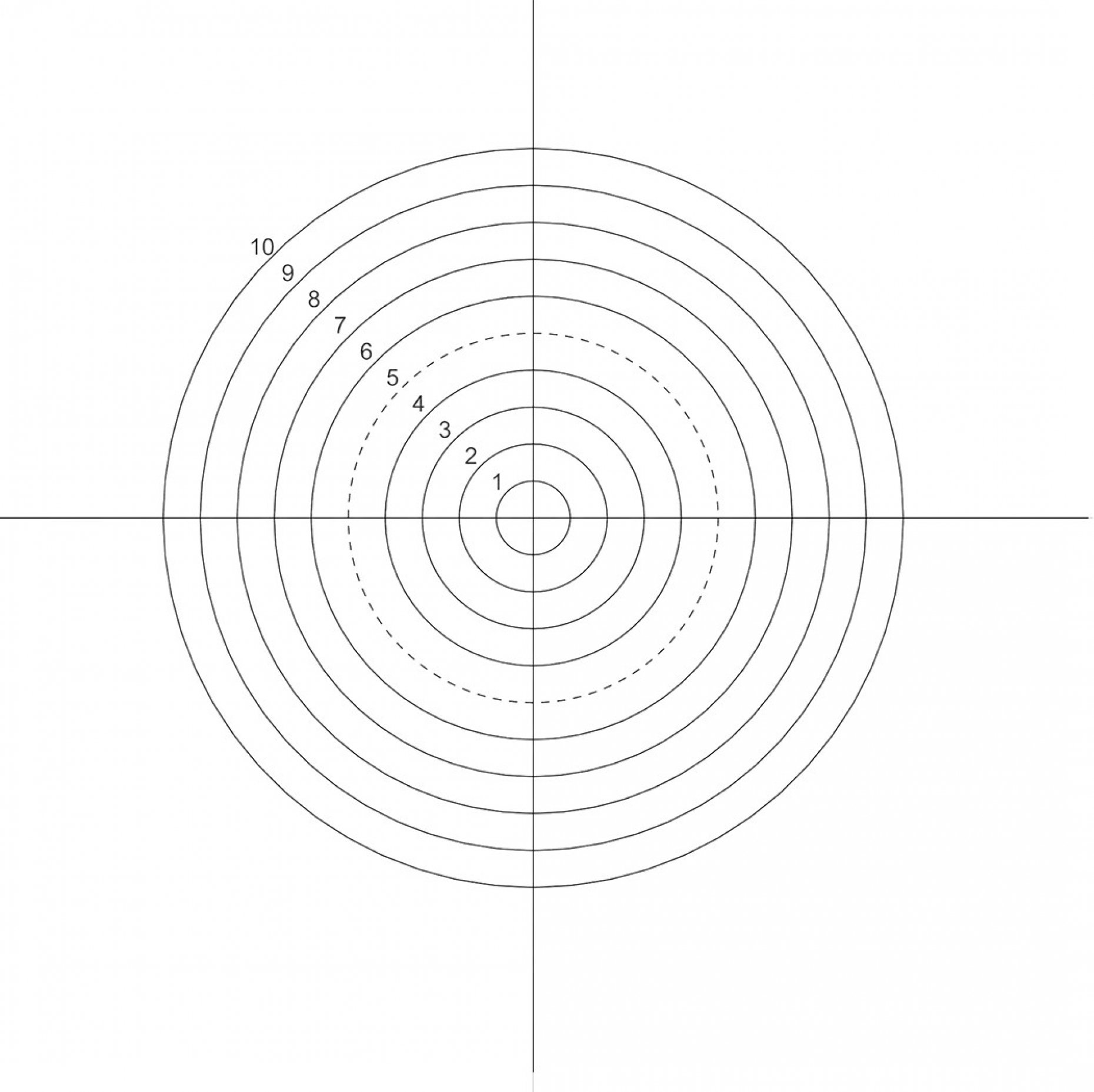 NE47 Concentric Circles 2mm-20mm Pattern