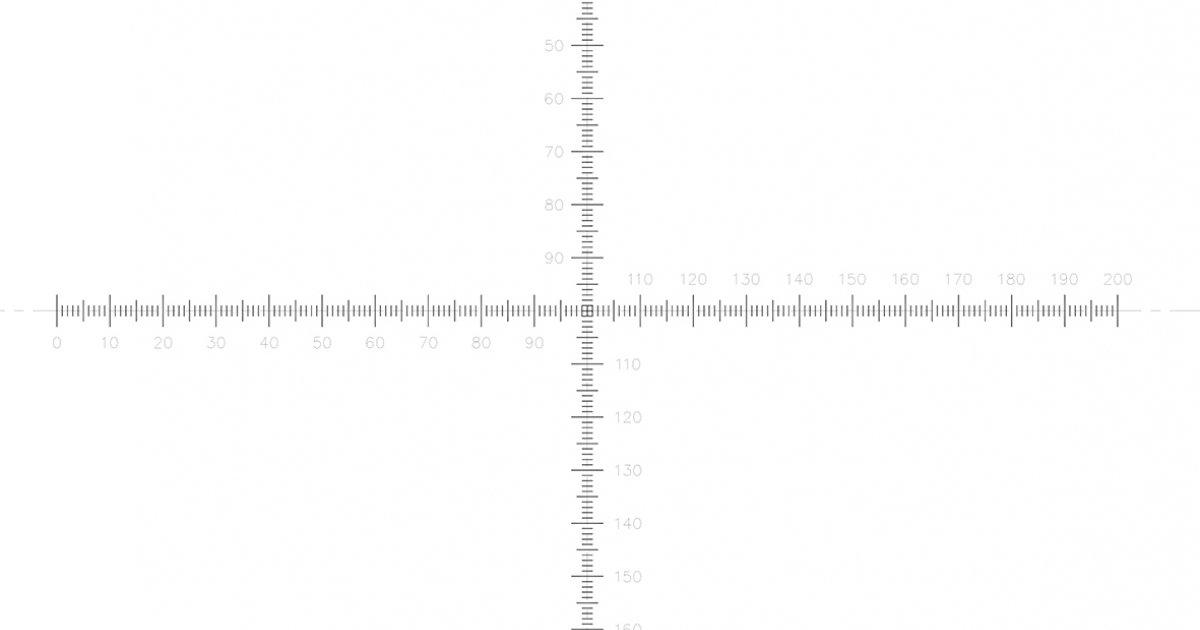 NE72 Crossed Scales 20mm/0.1mm